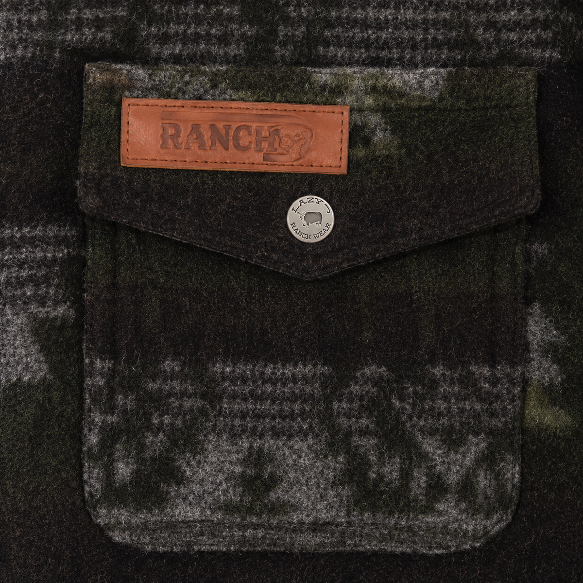 Lazy J Ranch Men's Aztec Print Jacket - Green