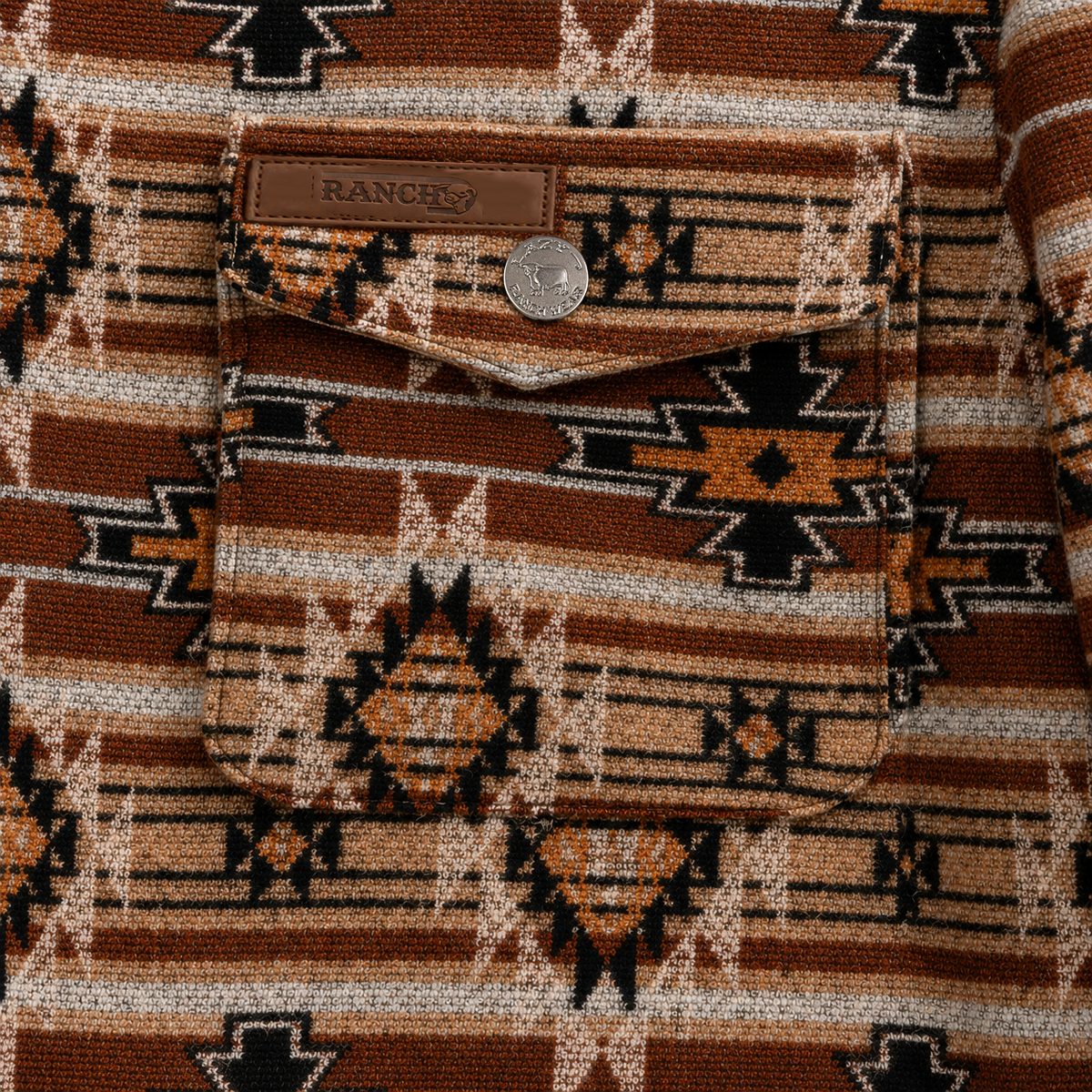 Lazy J Ranch Men's Aztec Print Jacket - Rust