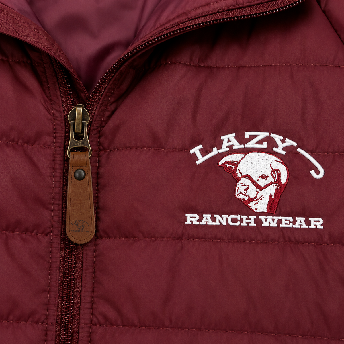 Lazy J Ranch Men's Lightweight Relaxed Fit Vest - Maroon