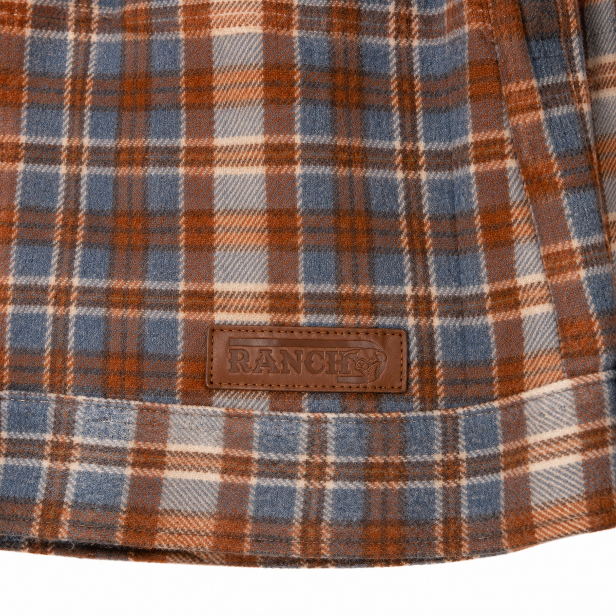 Lazy J Ranch Men's Plaid Trucker Jacket - Rust