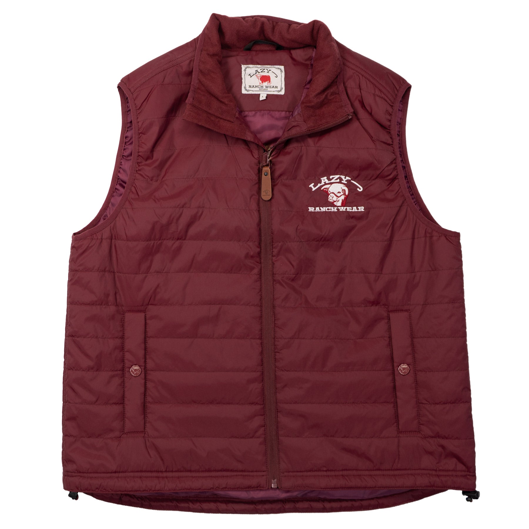 Lazy J Ranch Men's Lightweight Relaxed Fit Vest - Maroon